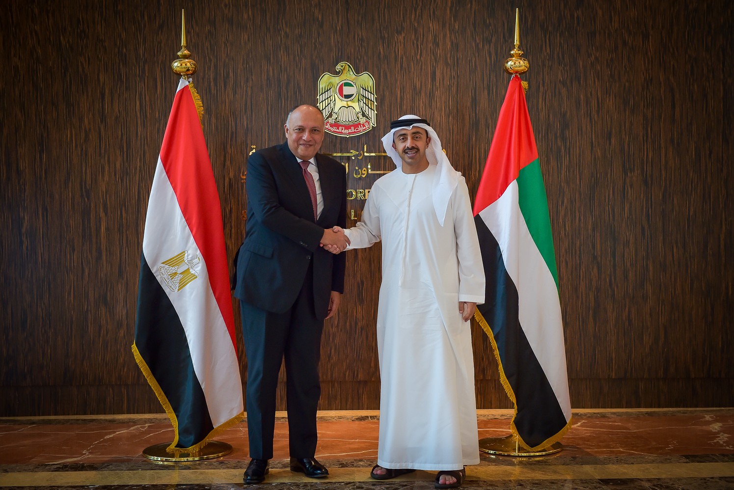 Sameh Shukri and Abdullah bin Zayed