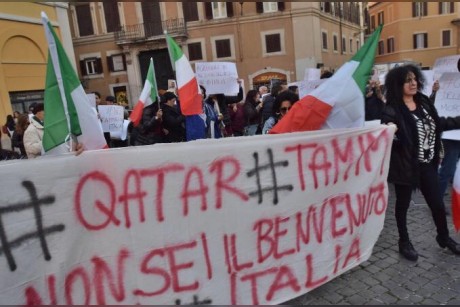 غضب إيطالي من زيارة السفاح القطري