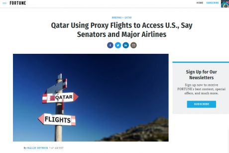قطر تنكث عهدها مع شركات الطيران الأمريكية