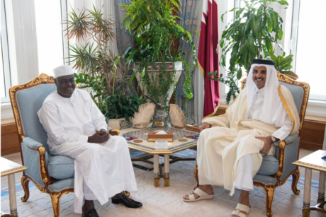 تميم بن حمد مع رئيس مفوضية الاتحاد الإفريقي موسى فكي