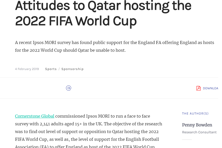 البريطانيون يرفضون استضافة قطر للمونديال