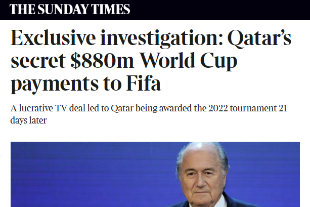 قطر دفعت 880 مليون دولار إلى فيفا لمنحها كأس العالم