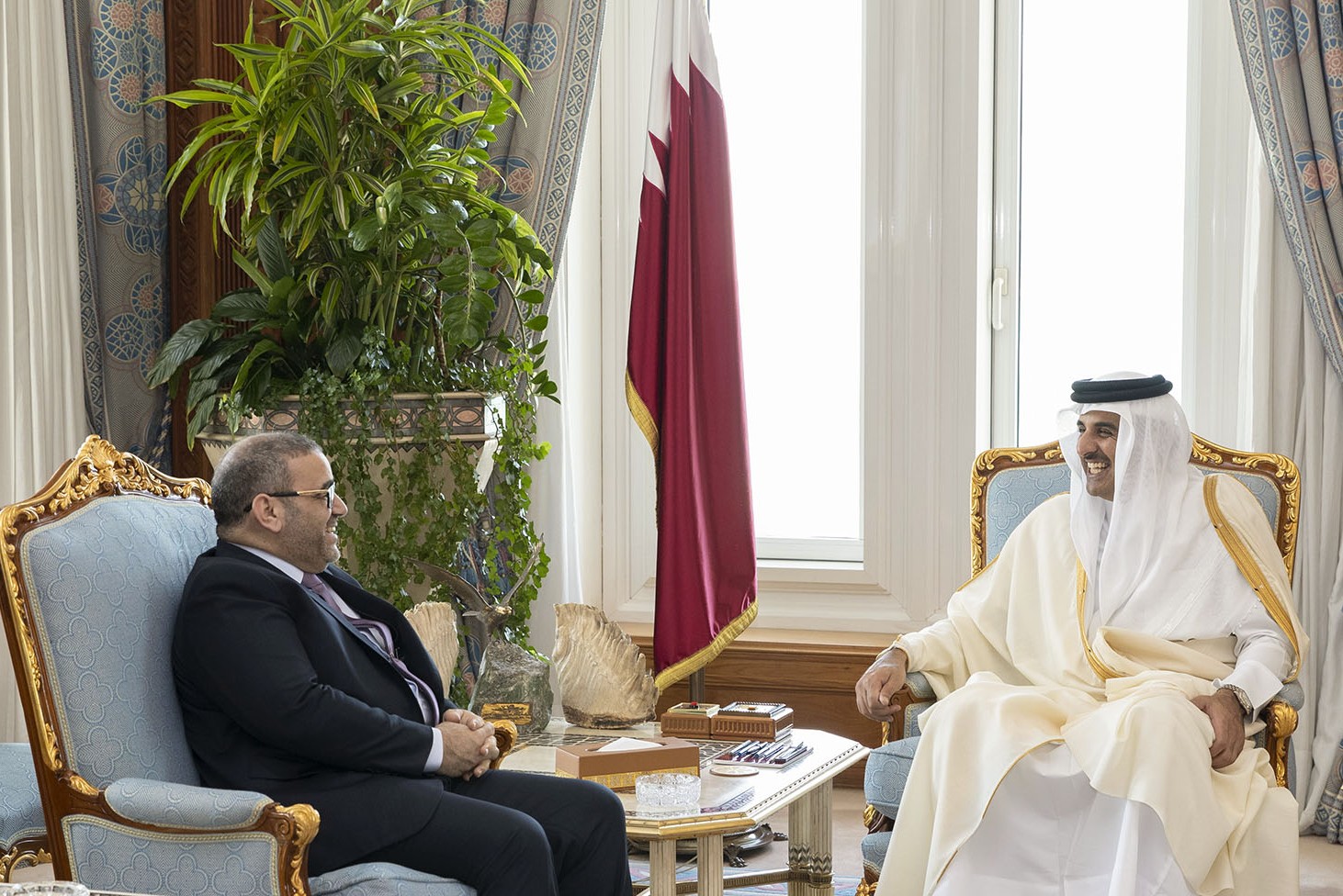 أمير قطر يستقبل رئيس المجلس الرئاسي الاستشاري في ليبيا