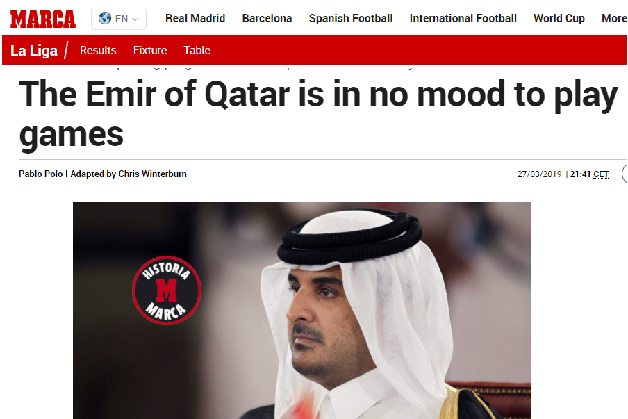 أمير قطر يتمسك بمبابي ونيمار
