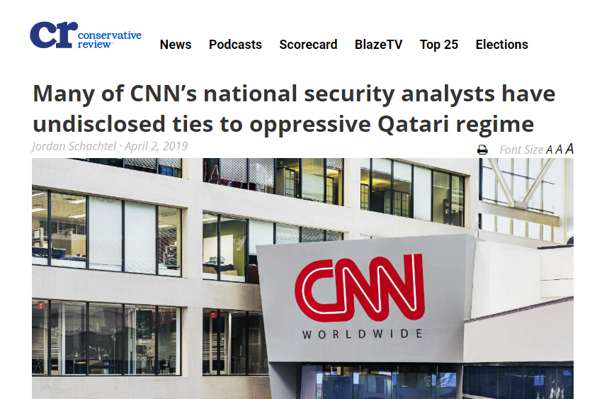 العديد من محللي الأمن القومي لشبكة "سي إن إن" الأميركية لديهم علاقات غير معلنة بالنظام القمعي في قطر.