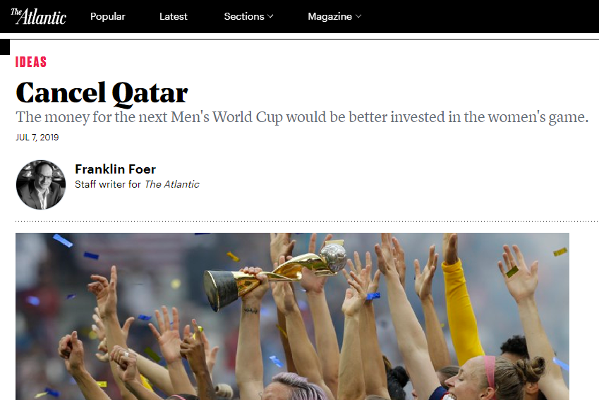 دعوة أمريكية لإلغاء كأس العالم في قطر